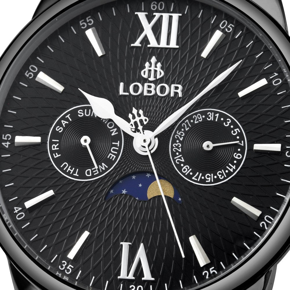Black moonphase watch
