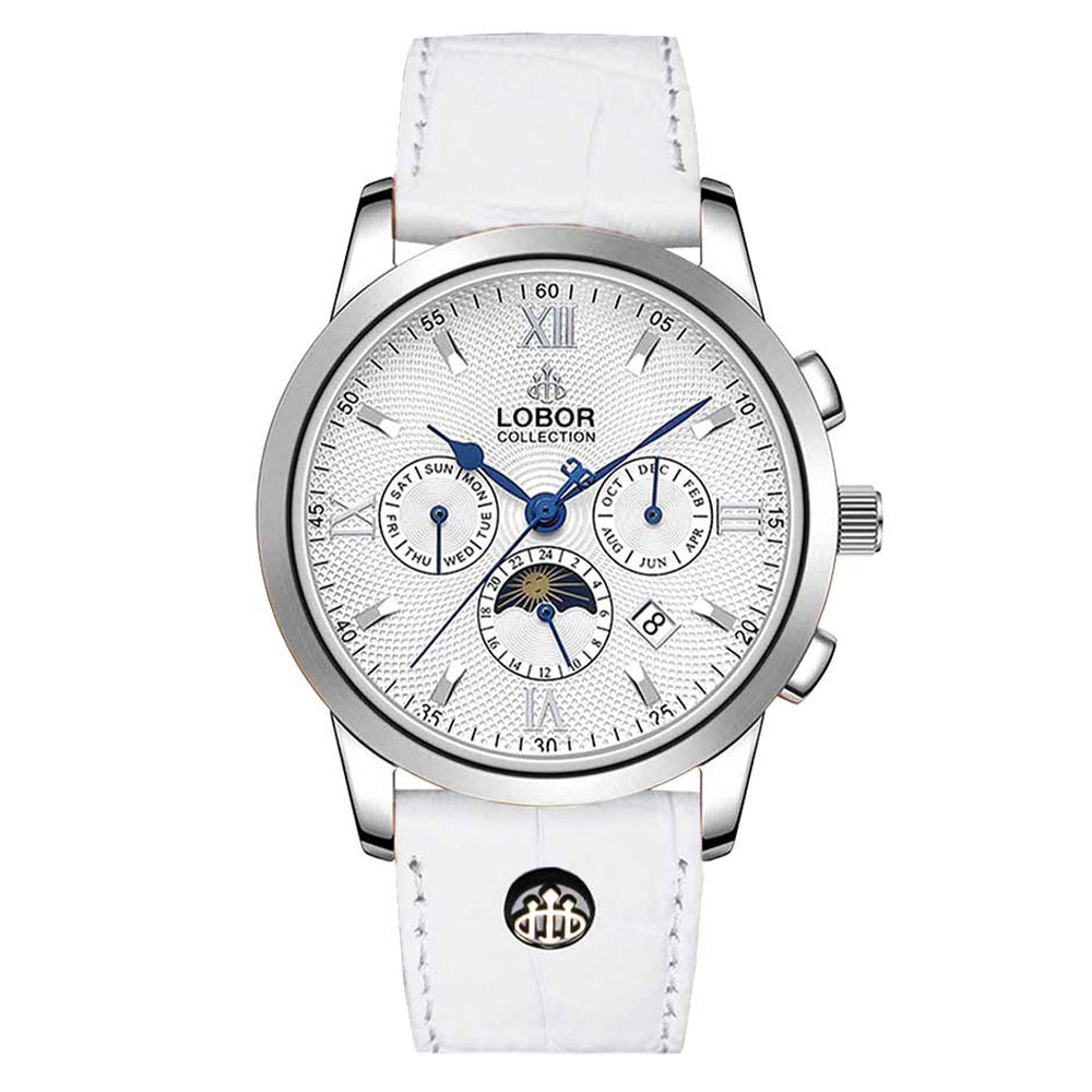 White moonphase automatic watches for men