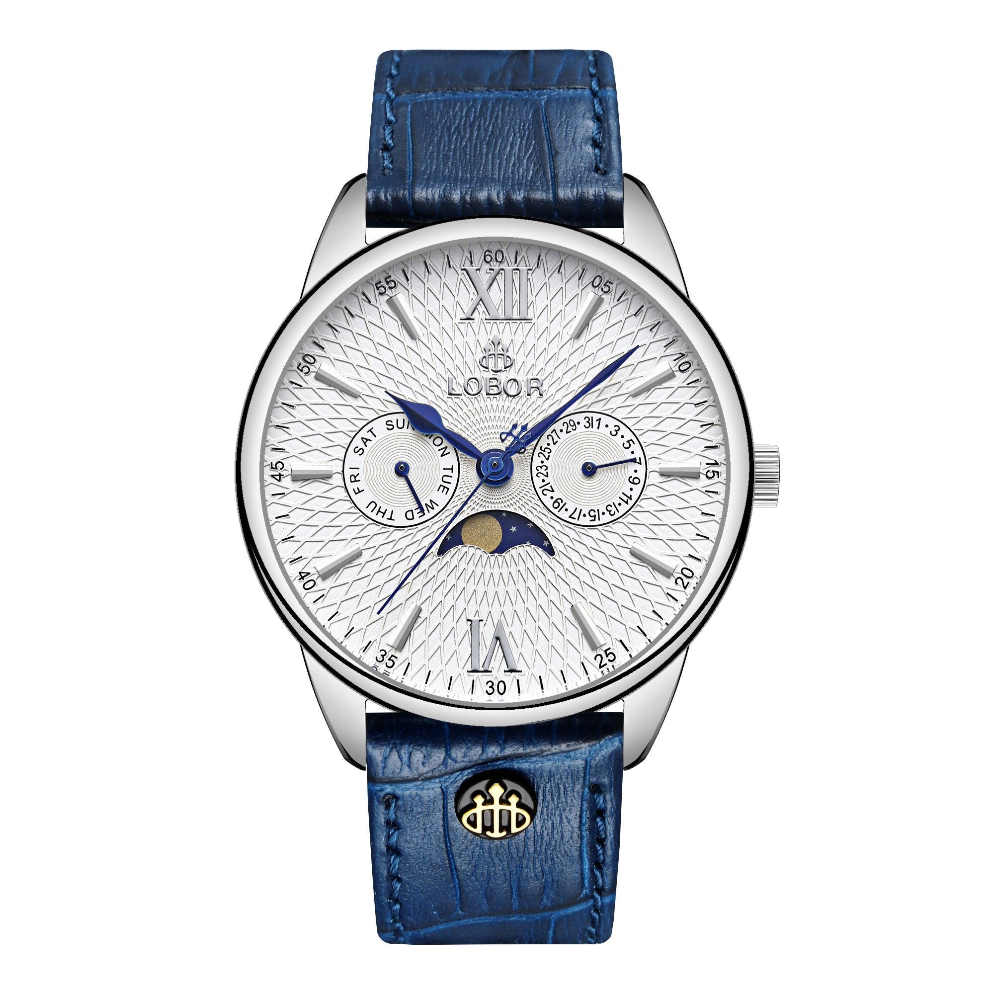 Blue moonphase watch for men