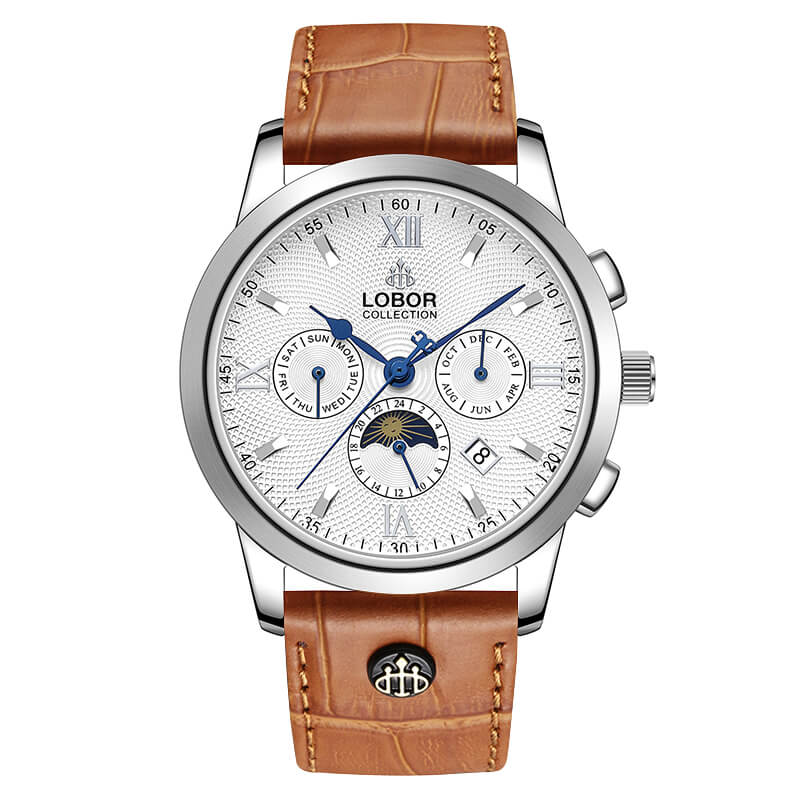 Brown moonphase automatic watches for men