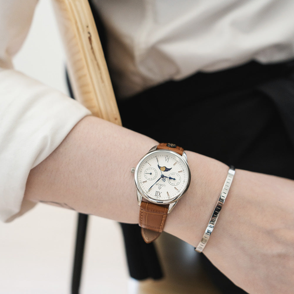 Brown moonphase watch for women