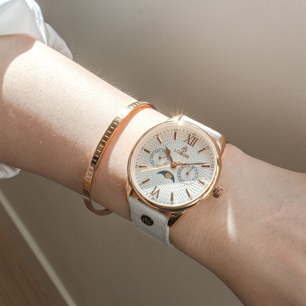 White moonphase watch for men