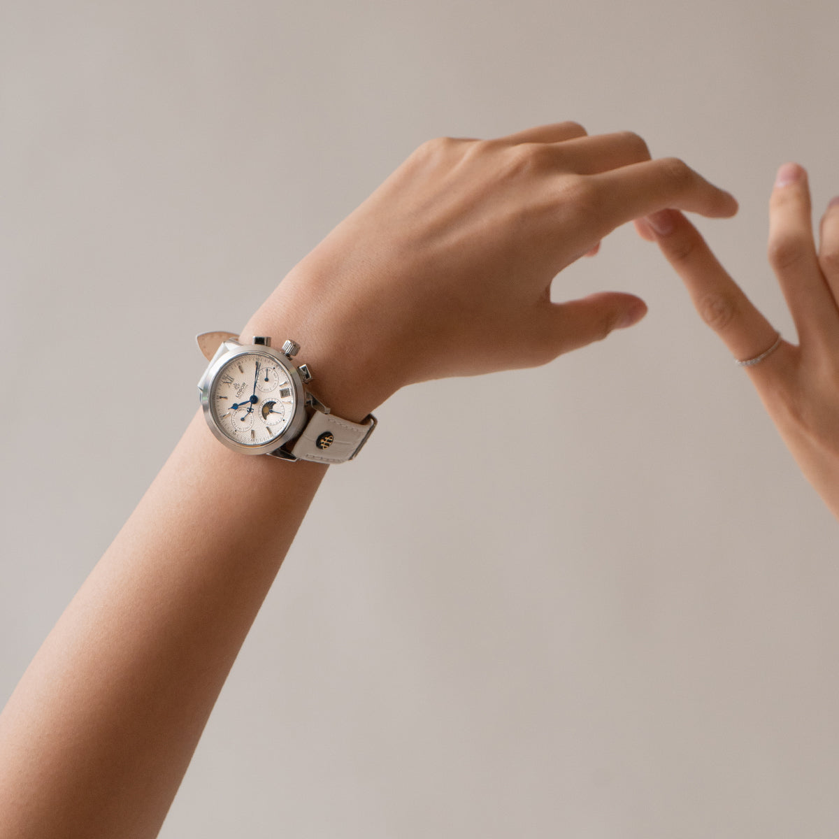 White moonphase automatic watches for women