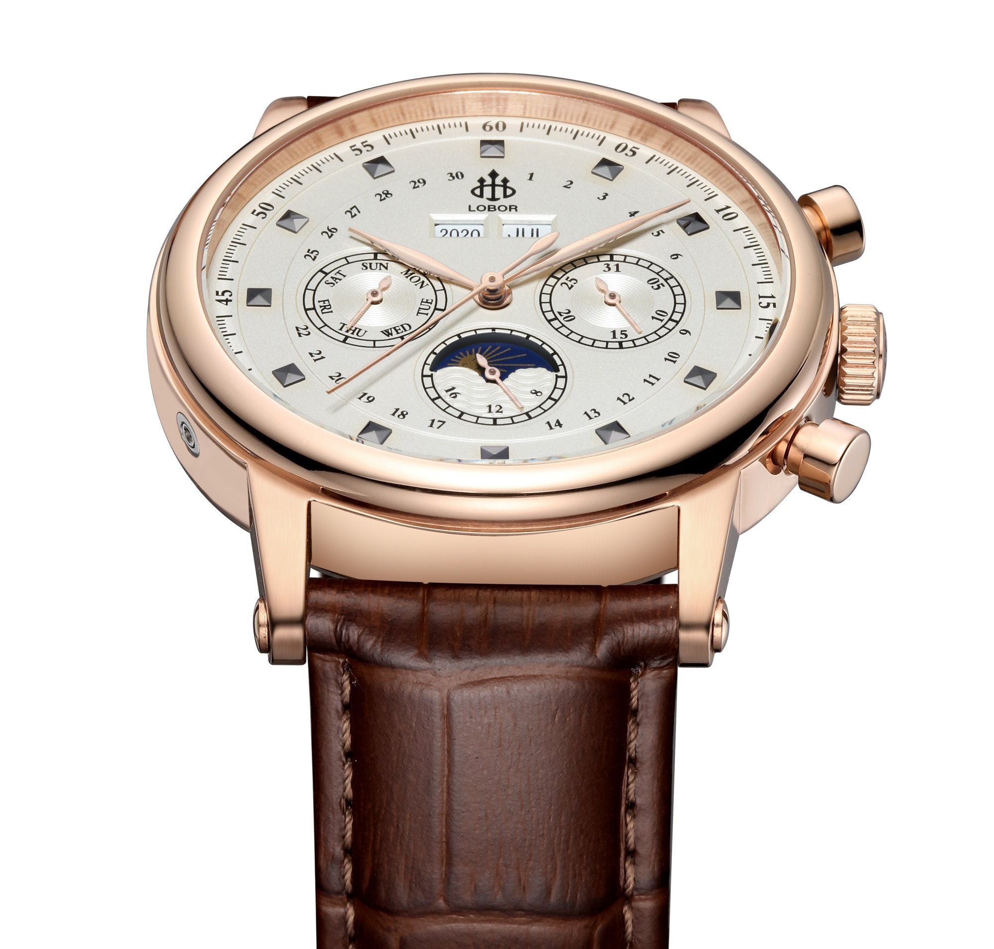 Brown moonphase watch for men