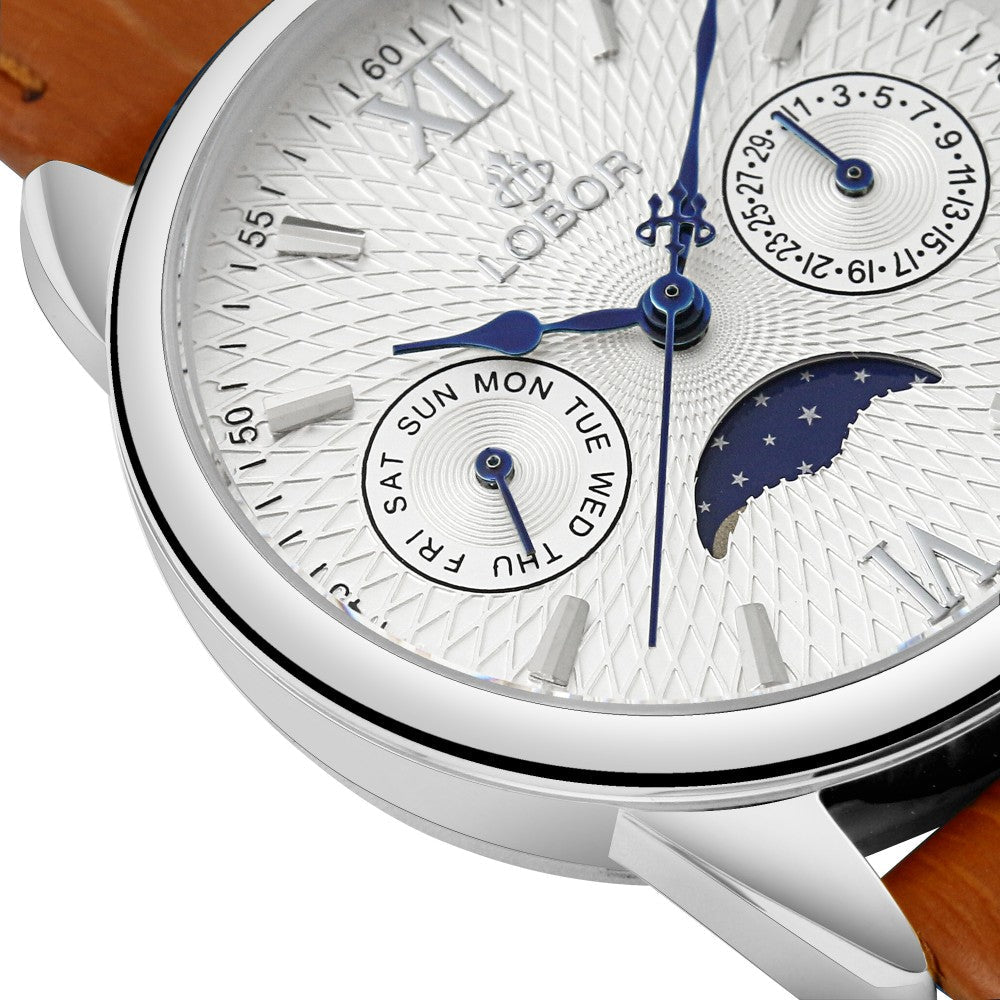 Brown moonphase watch