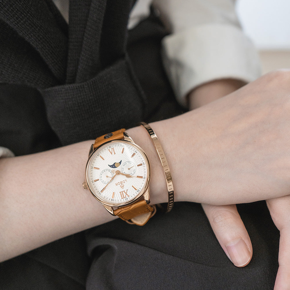 Brown moonphase watch for men