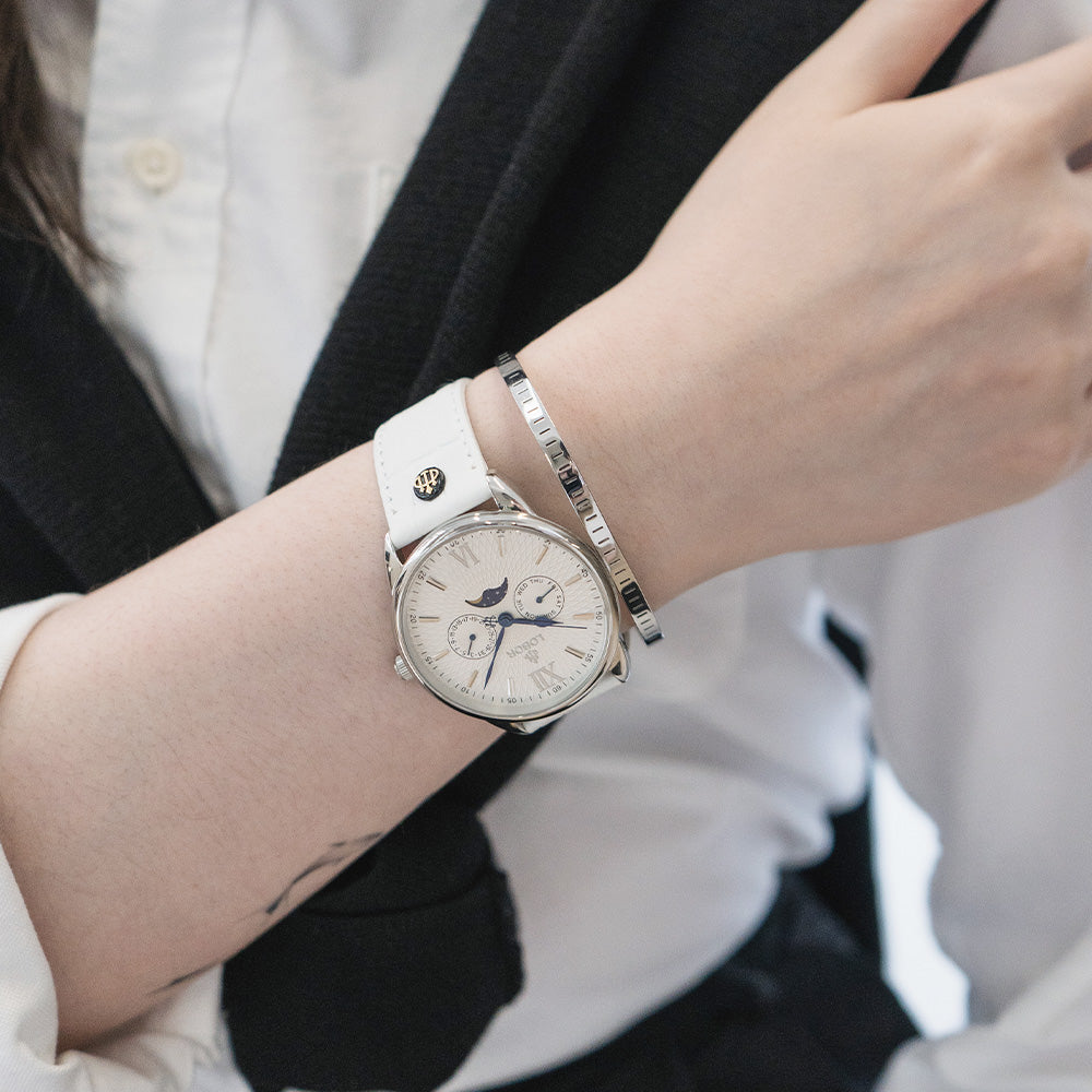 White moonphase watch for men