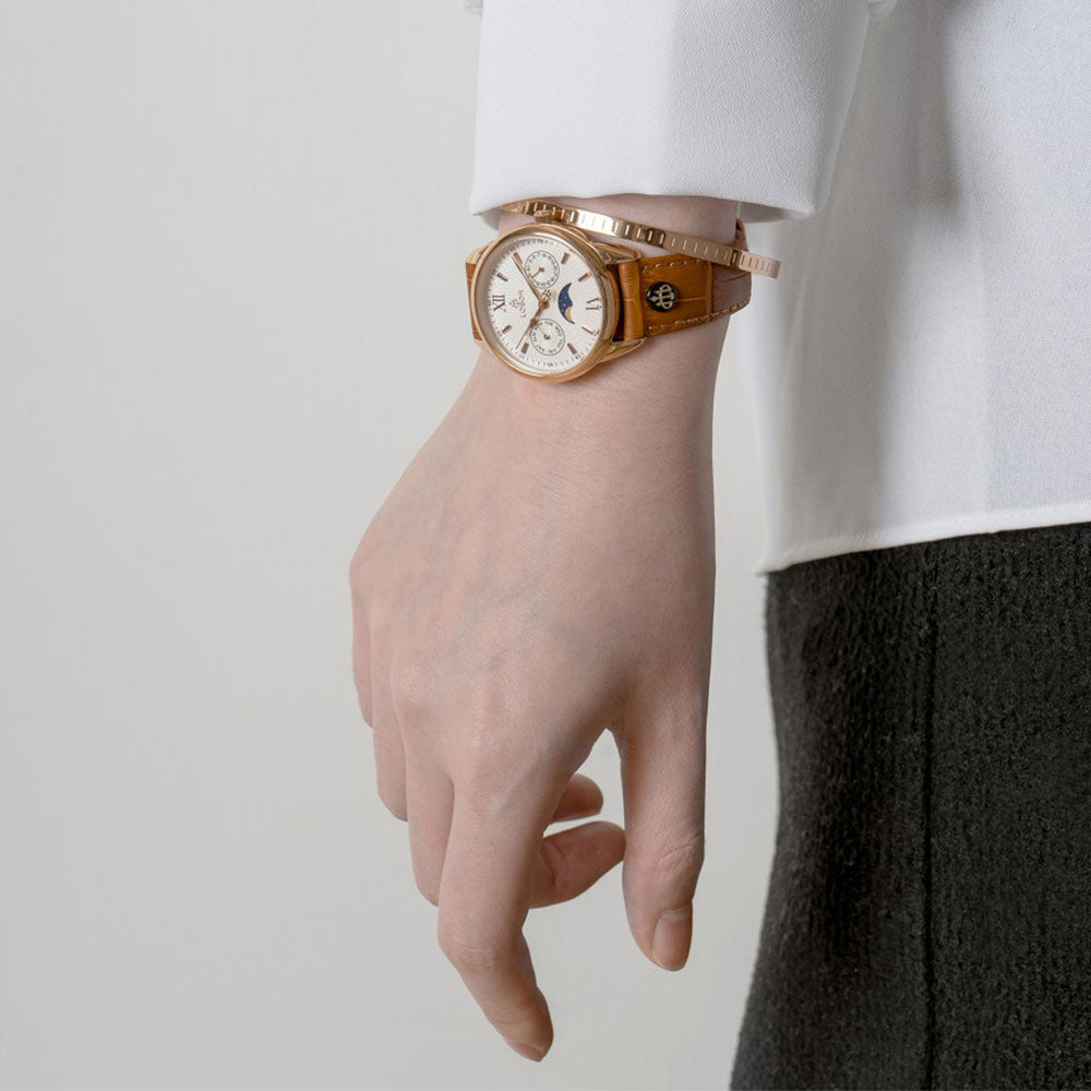 Brown moonphase watch for women